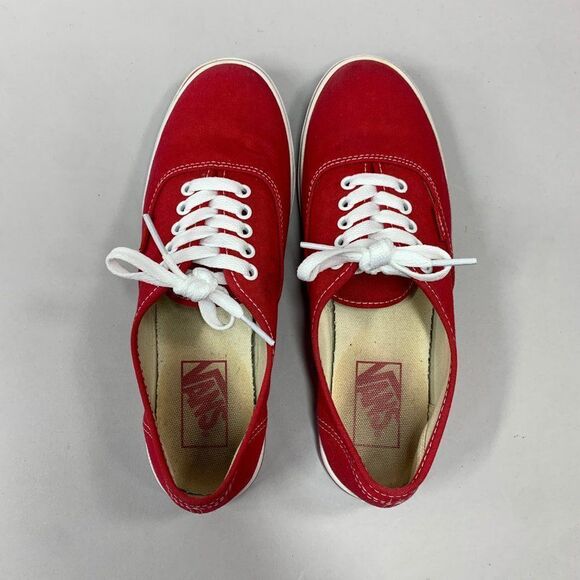 Vans Shoes Women's Size 5.5 Red Canvas Low Classic Casual Athletic Sneakers‎ - Picture 8 of 10